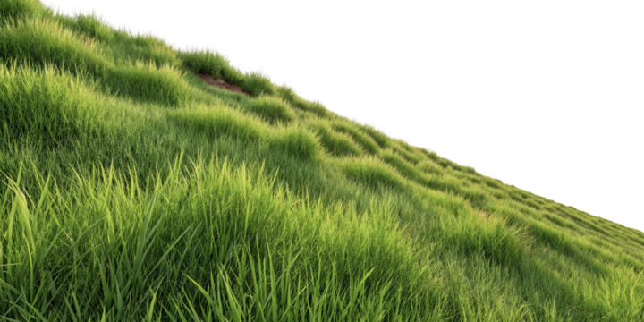 Mountain Slope Grass Texture, Cut Out