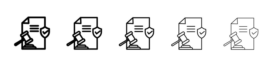 Code of conduct icon black and white vector sign