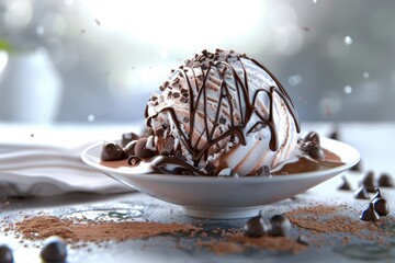High Resolution Visual of Delicious Hot Chocolate Ice Cream