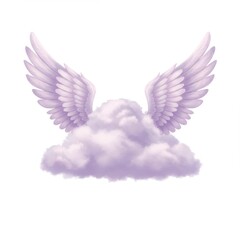 Obraz premium Lavender Cloud with Soft Wings