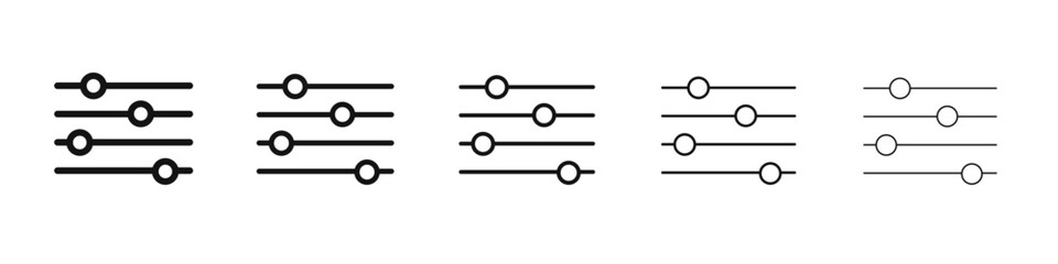 Control panel icon black and white vector sign