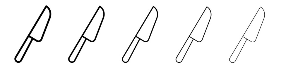 cooking chef knife icon black and white vector sign