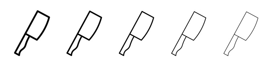 cooking chef knife icon black and white vector sign