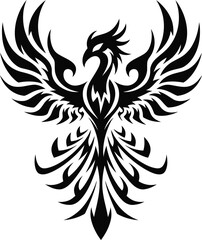 Obraz premium wings tattoo design, Phoenix bird vector