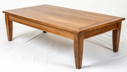 wooden table isolated on white