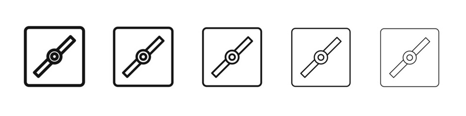 damper icon black and white vector sign