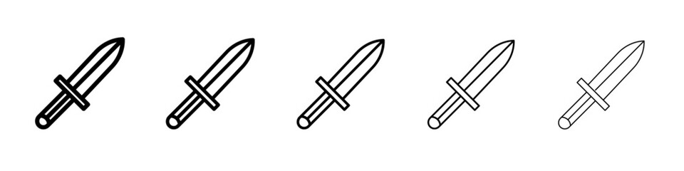 dagger icon black and white vector sign
