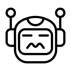 icon pack containing emojis of a robot, expressions, facial shapes and gestures