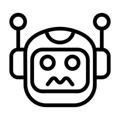 icon pack containing emojis of a robot, expressions, facial shapes and gestures