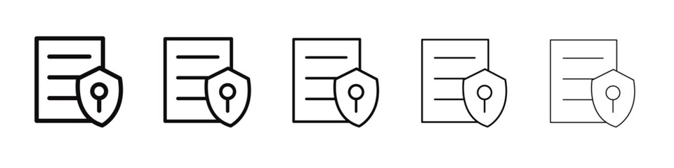 data protection icon black and white vector sign