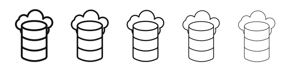 Data storage icon black and white vector sign