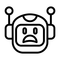 icon pack containing emojis of a robot, expressions, facial shapes and gestures
