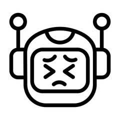 icon pack containing emojis of a robot, expressions, facial shapes and gestures