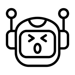icon pack containing emojis of a robot, expressions, facial shapes and gestures