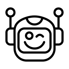 icon pack containing emojis of a robot, expressions, facial shapes and gestures