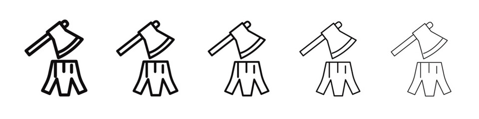 Deforestation icon black and white vector sign