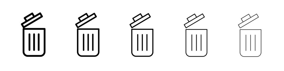 Delete icon black and white vector sign