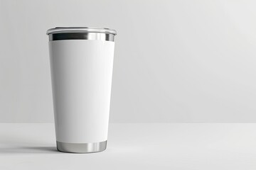 High Definition Visual of White Stainless Steel Tumbler