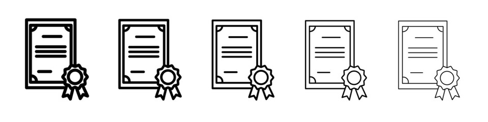 Diploma icon black and white vector sign