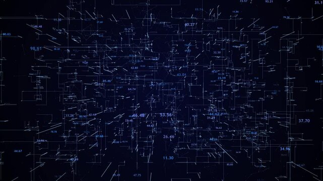 wireframe visualizing data showing numbers financial business