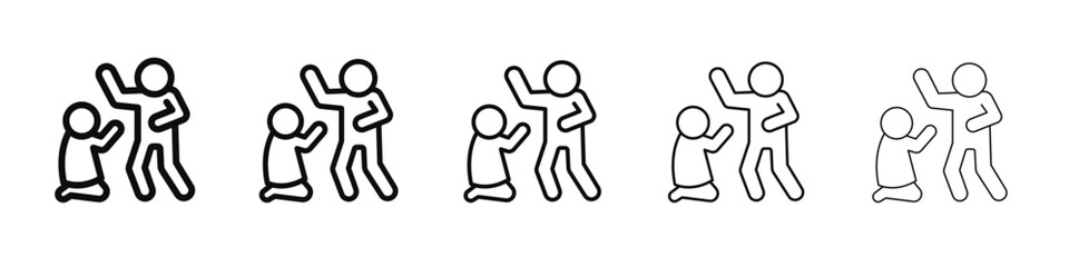 Domestic violence icon black and white vector sign