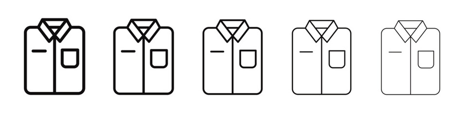 dress shirt icon black and white vector sign
