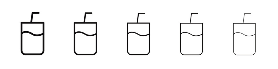 drink icon black and white vector sign
