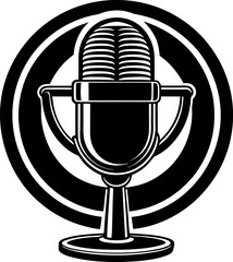 vector illustration of a microphone
