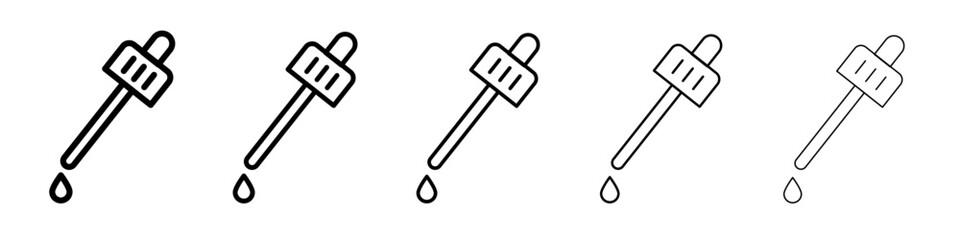 Dropper icon black and white vector sign