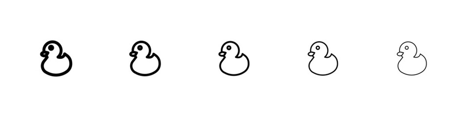 Duck icon black and white vector sign
