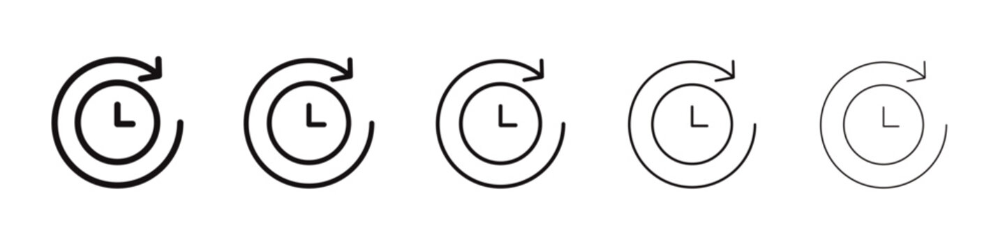 Duration icon black and white vector sign