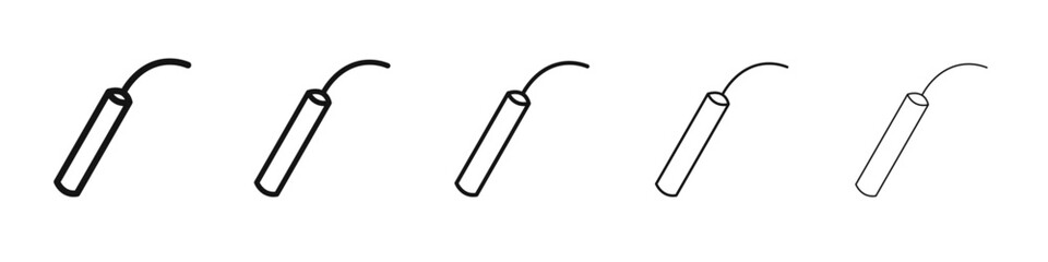 dynamite icon black and white vector sign