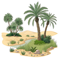palm trees in the desert