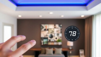 Smart home automation system adjusting thermostat and lights