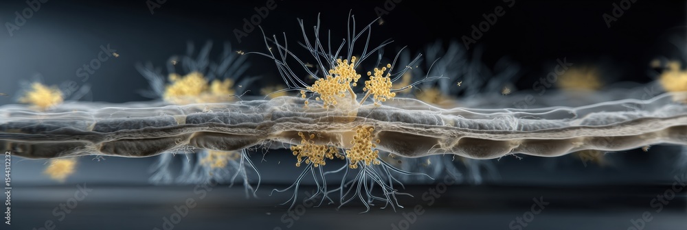 Poster cross-section of spine showcasing nerve clusters in a detailed infographic format for educational pu