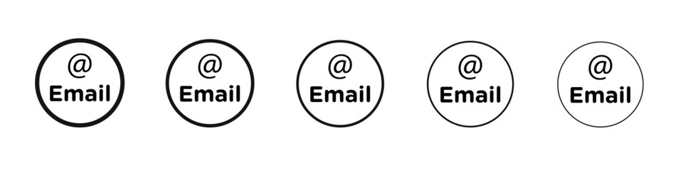 Email icon black and white vector sign