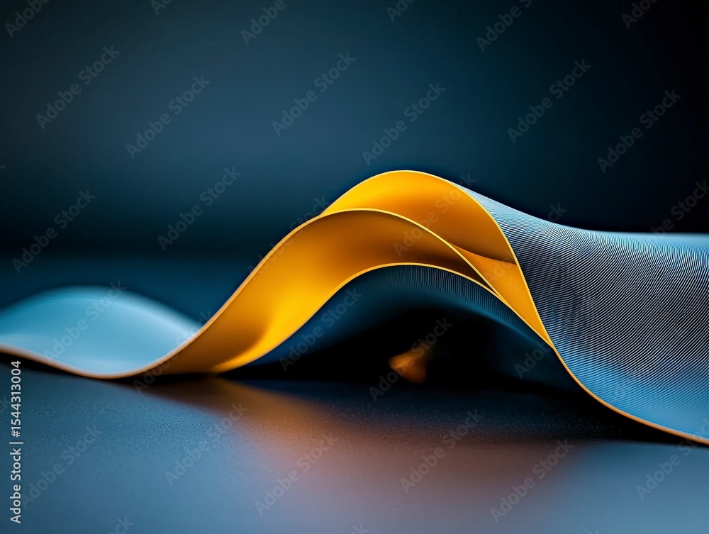 Poster abstract wave of colors: a mesmerizing abstract composition featuring undulating layers of contrasti