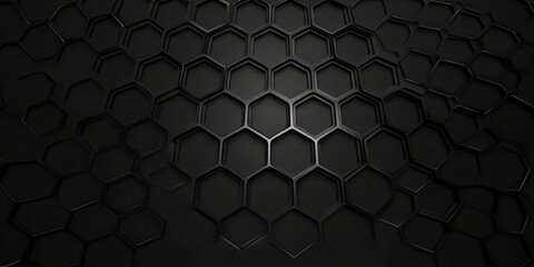 Abstract dark gray hexagon pattern