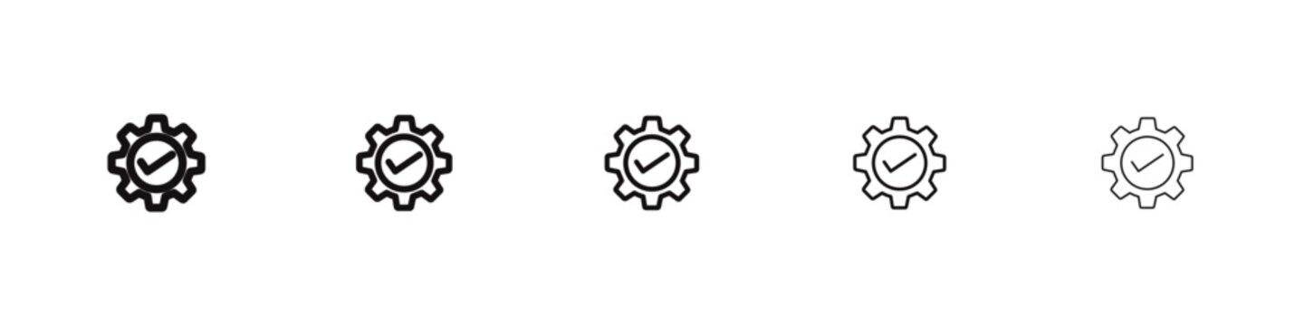 Execution icon black and white vector sign