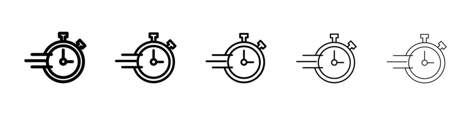 Obraz premium Express Delivery icon black and white vector sign