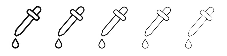 Eye dropper icon black and white vector sign
