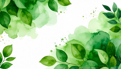 watercolor texture, green, Generated image