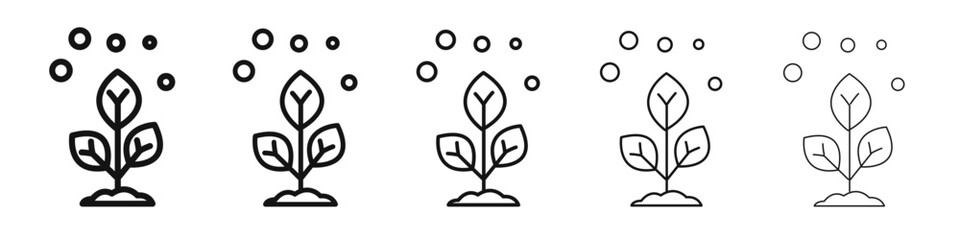 Fertilizer icon black and white vector sign