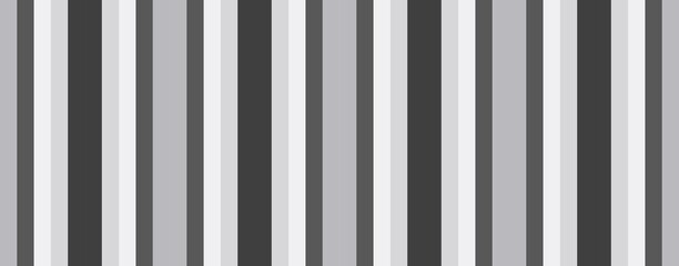 Seamless Vertical Striped Pattern. Black and Gray Monochrome Minimal Background