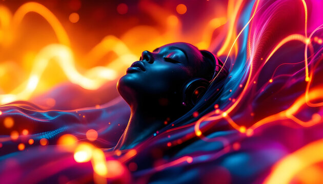 Futuristic Neon Tech and Sci-Fi Visual Backgrounds Featuring AI, Brain Networks, and Synthwave Energy