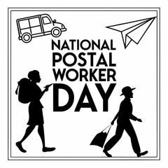 Obraz premium NATIONAL POSTAL WORKER DAY vector illustration