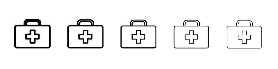 First aid icon black and white vector sign
