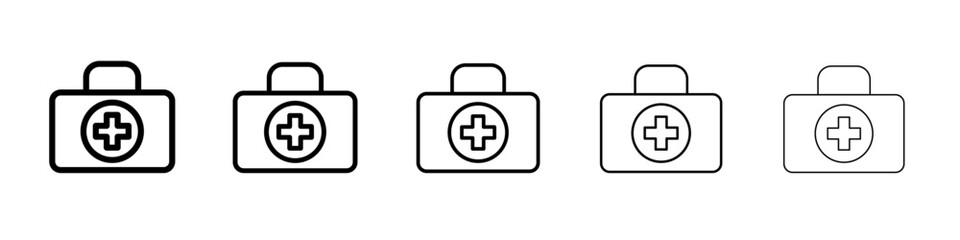 First Aid Icon black and white vector sign