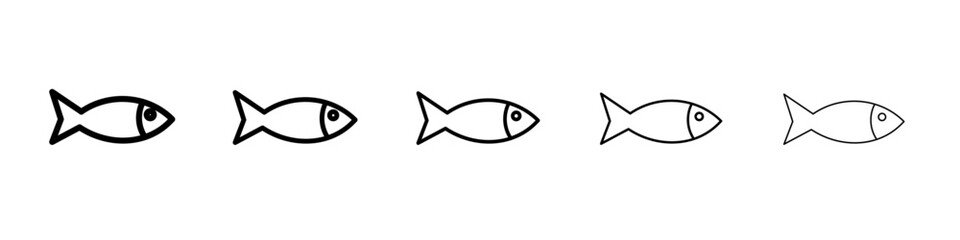 Fish icon black and white vector sign