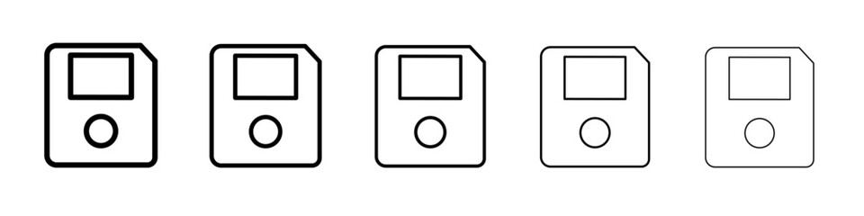 Floppy disk icon black and white vector sign